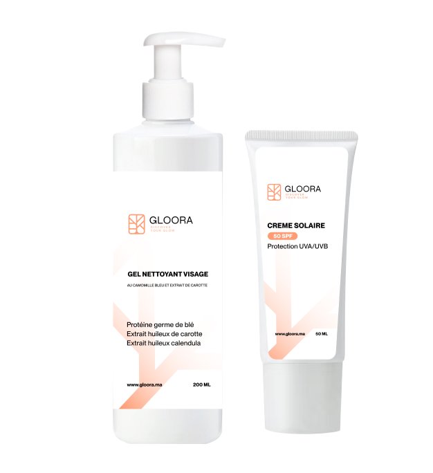 Gel nettoyant + Crème solaire